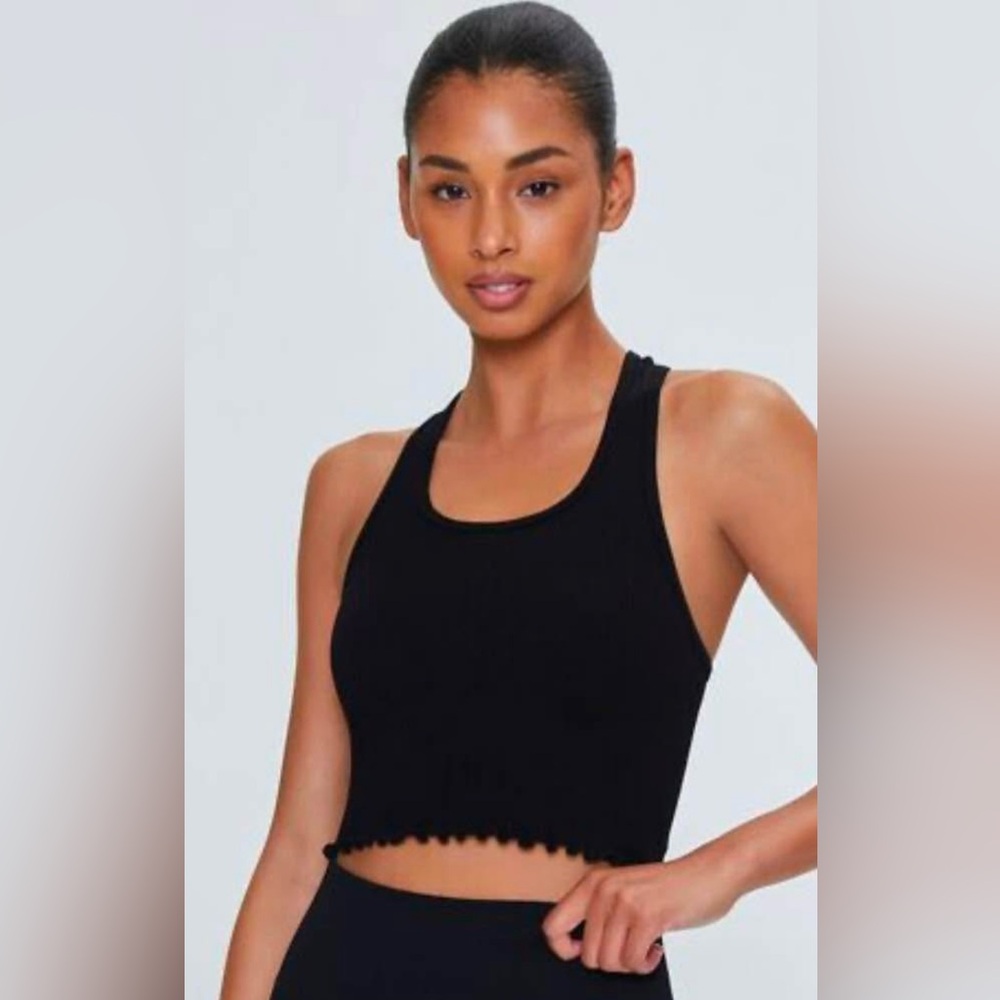Cropped Tank Top Black, Women’s Sizes Large & Medium Available NWT